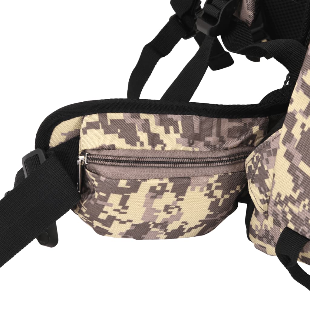 Wanderrucksack Khaki 80 L Oxford-Gewebe