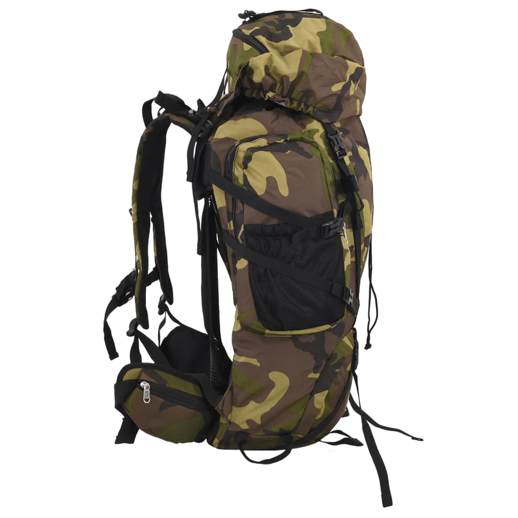 Wanderrucksack Schwarz 100 L Oxford-Gewebe
