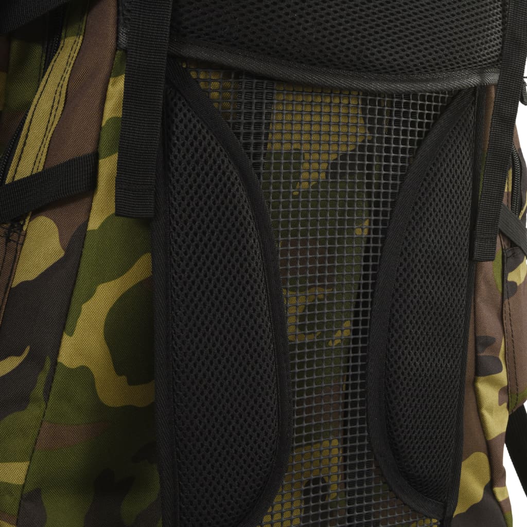 Wanderrucksack Schwarz 100 L Oxford-Gewebe