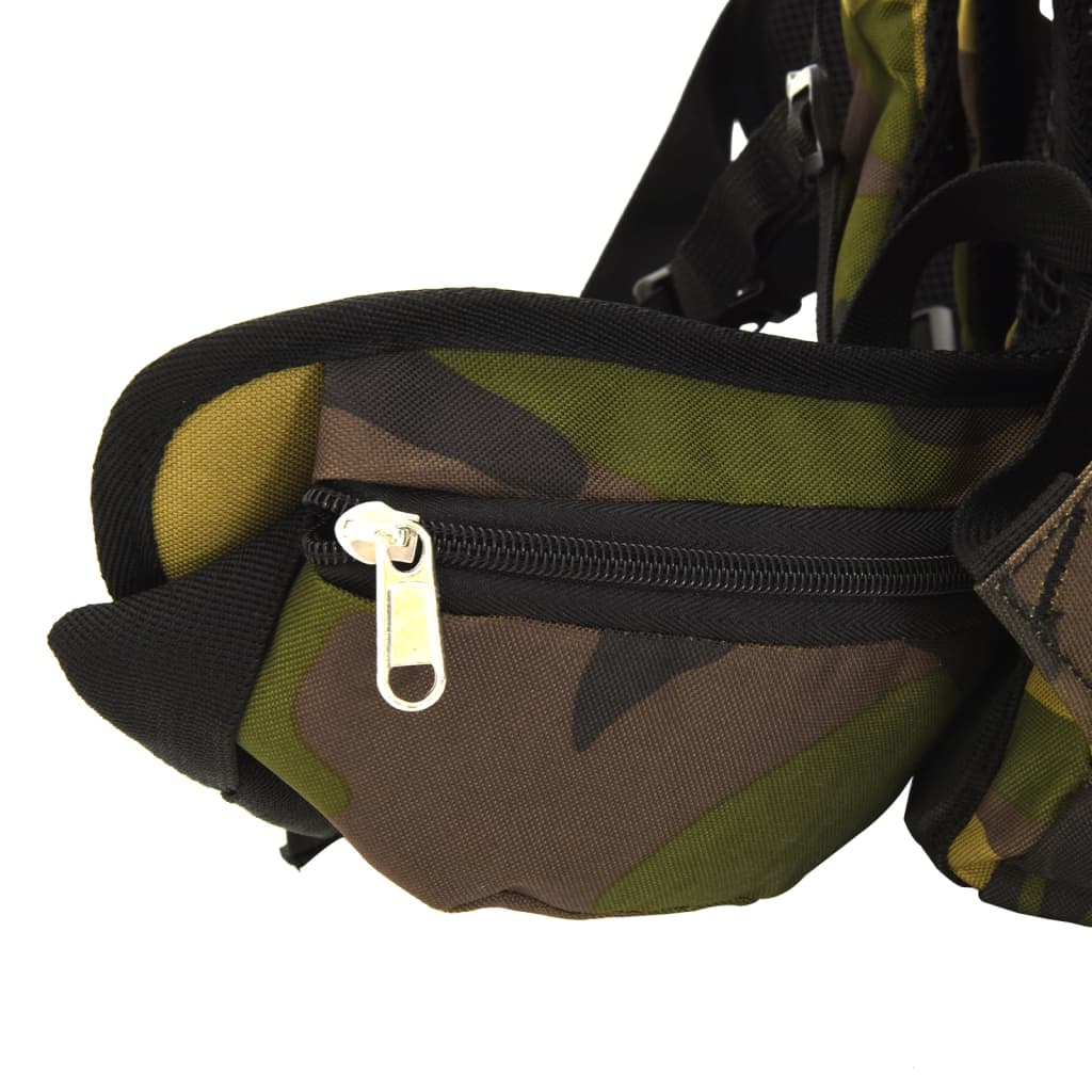 Wanderrucksack Schwarz 100 L Oxford-Gewebe