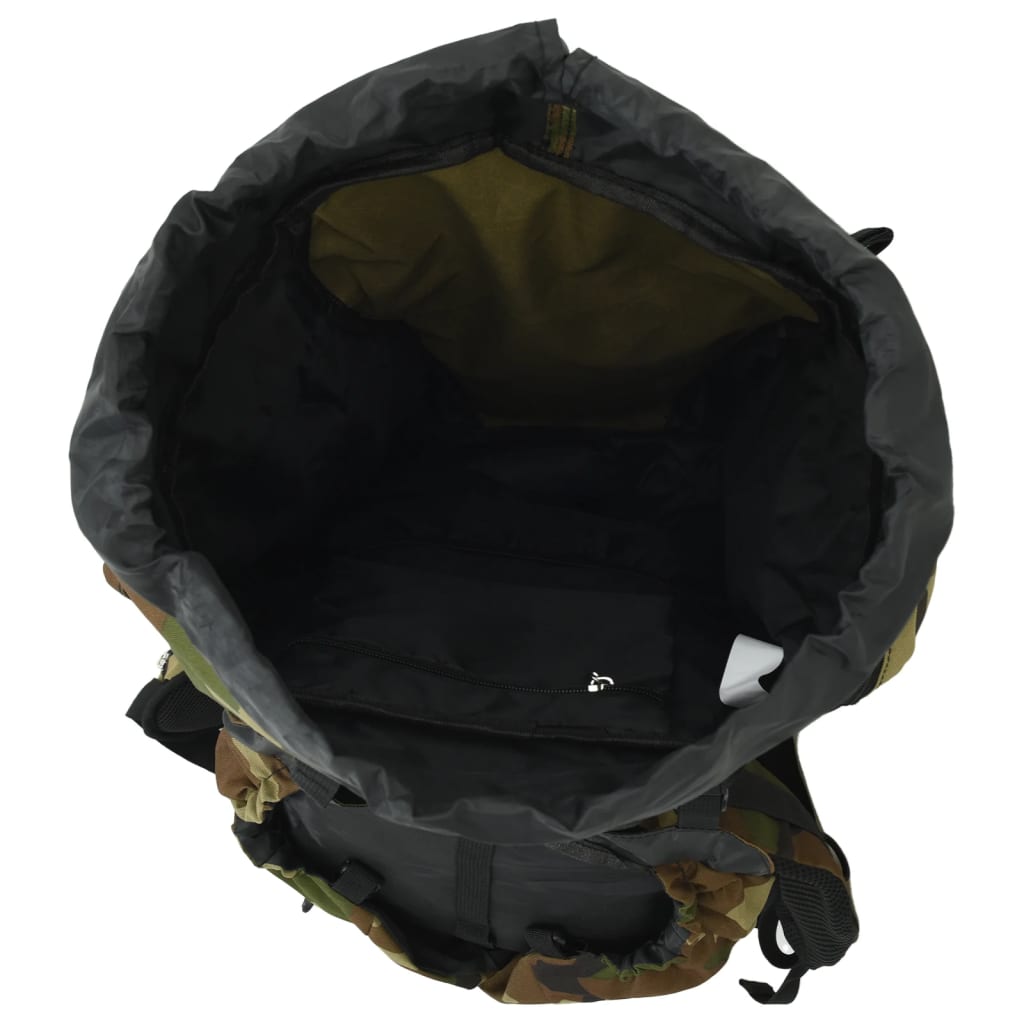 Wanderrucksack Schwarz 100 L Oxford-Gewebe
