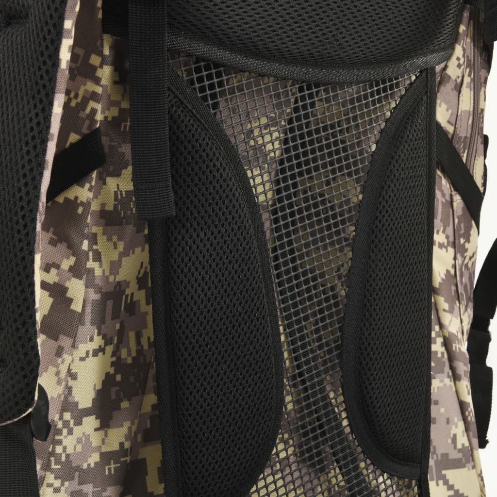Wanderrucksack Schwarz 100 L Oxford-Gewebe