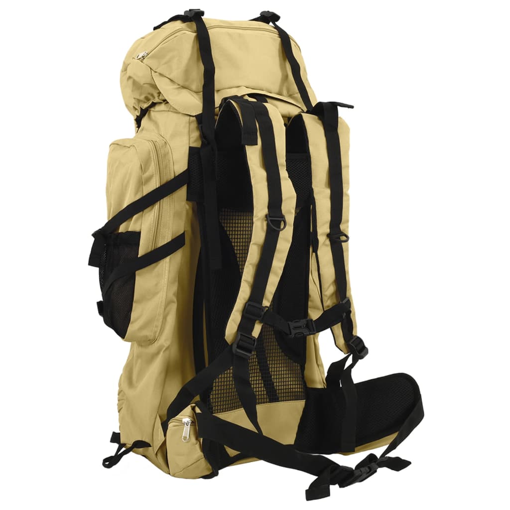 Wanderrucksack Schwarz 100 L Oxford-Gewebe