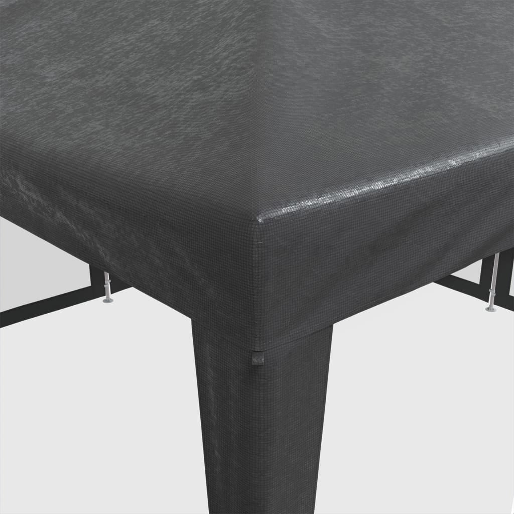 Partyzelt mit 8 Mesh-Seitenteilen Weiß 4x4 m HDPE