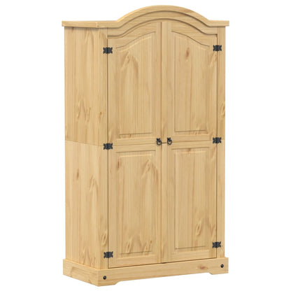 Kleiderschrank Corona Weiß 102x52x186 cm Massivholz Kiefer