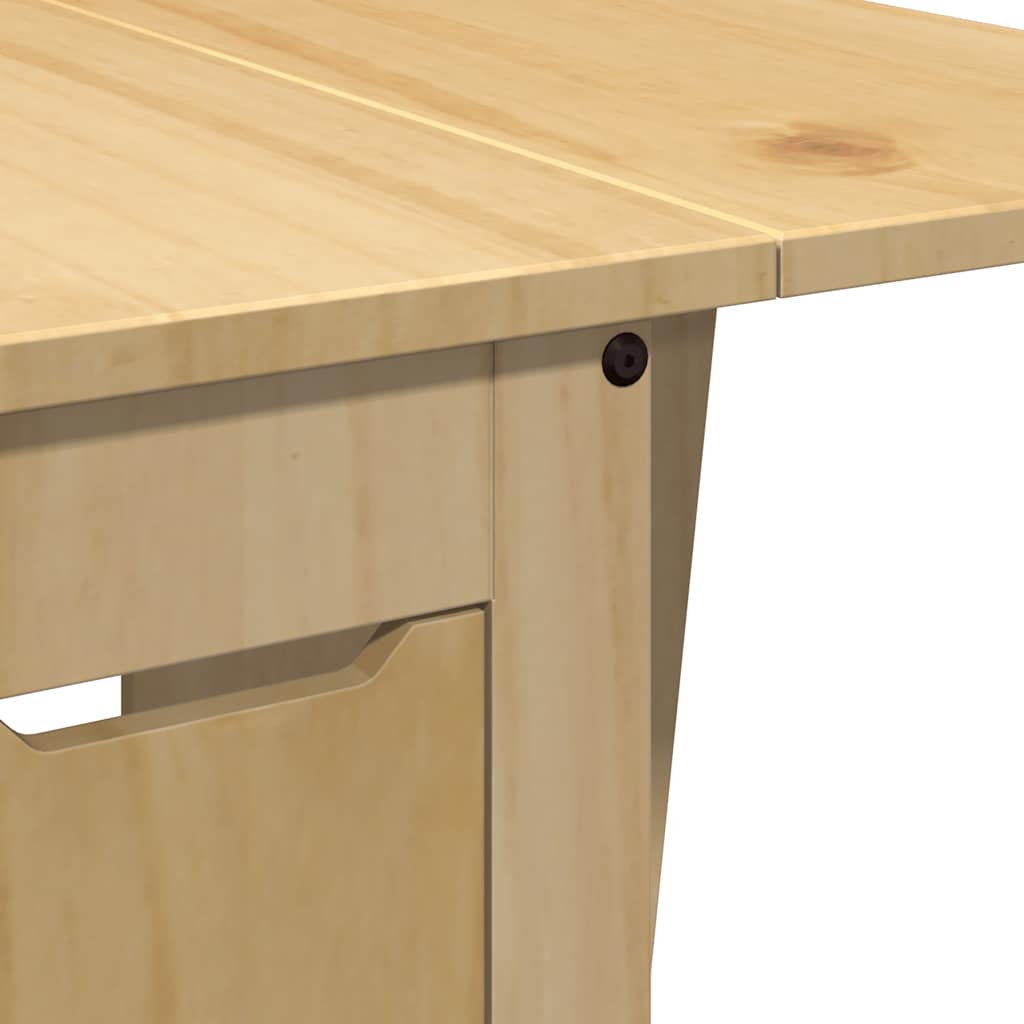 5-tlg. Butterfly-Esstisch-Set Corona Grau Kiefernholz