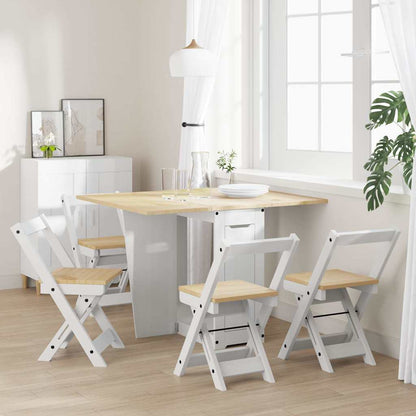 5-tlg. Butterfly-Esstisch-Set Corona Grau Kiefernholz