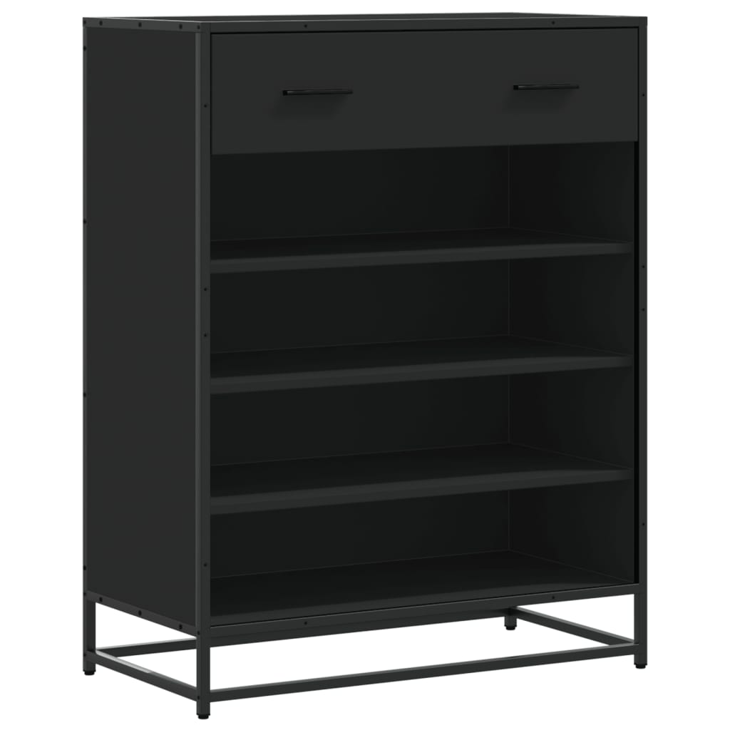 Schuhschrank Eichen-Optik 75x38x97,5 cm Holzwerkstoff Metall