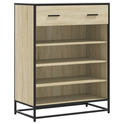 Schuhschrank Eichen-Optik 75x38x97,5 cm Holzwerkstoff Metall