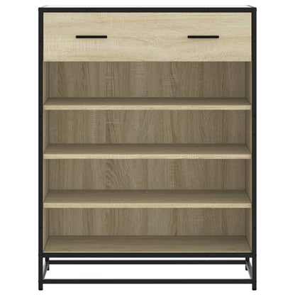 Schuhschrank Eichen-Optik 75x38x97,5 cm Holzwerkstoff Metall