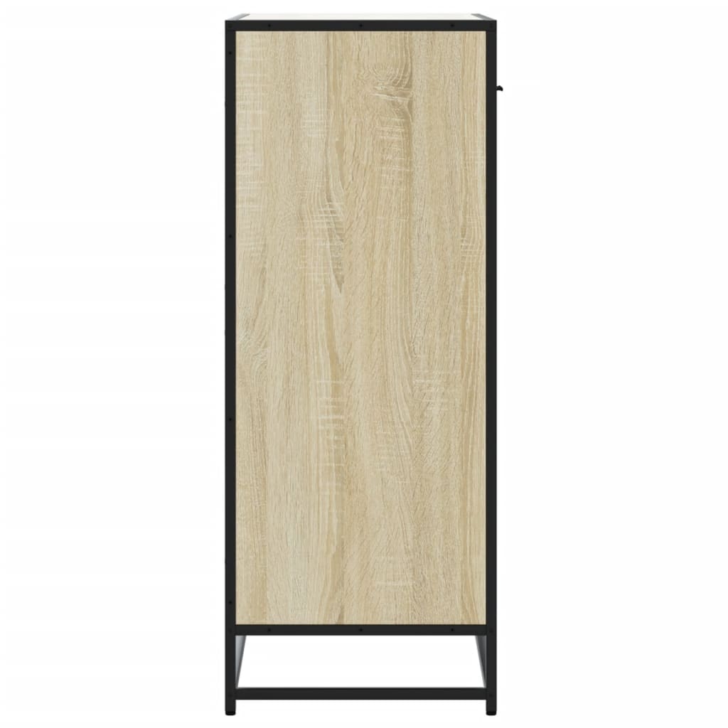 Schuhschrank Eichen-Optik 75x38x97,5 cm Holzwerkstoff Metall