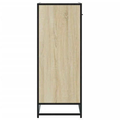 Schuhschrank Eichen-Optik 75x38x97,5 cm Holzwerkstoff Metall