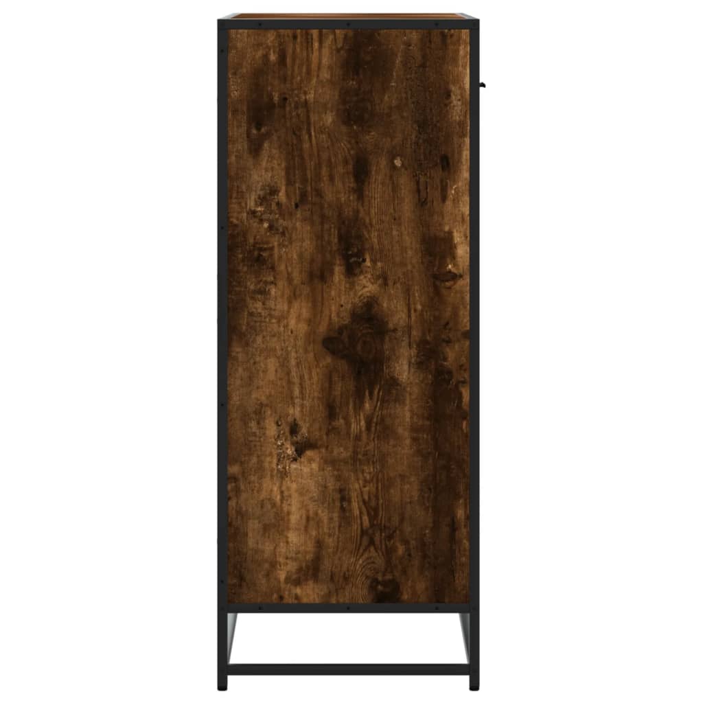 Schuhschrank Eichen-Optik 75x38x97,5 cm Holzwerkstoff Metall
