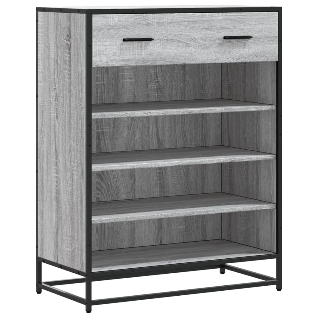 Schuhschrank Eichen-Optik 75x38x97,5 cm Holzwerkstoff Metall