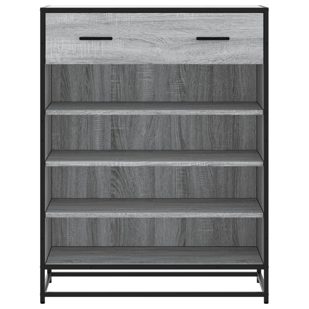 Schuhschrank Eichen-Optik 75x38x97,5 cm Holzwerkstoff Metall
