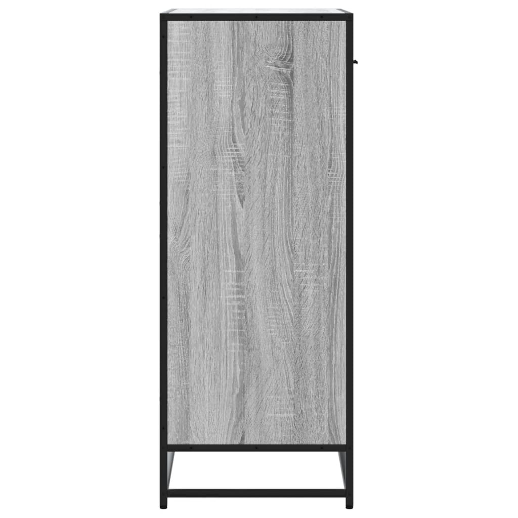 Schuhschrank Eichen-Optik 75x38x97,5 cm Holzwerkstoff Metall
