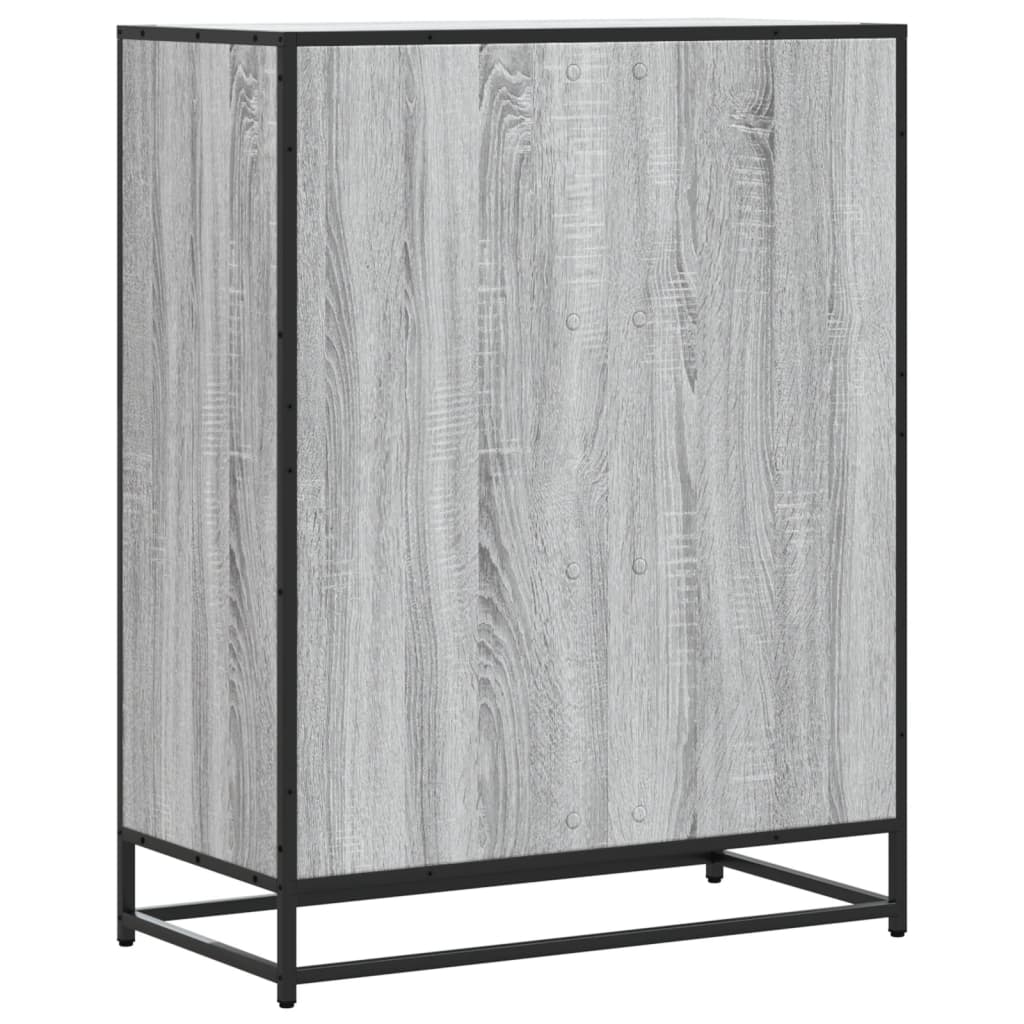 Schuhschrank Eichen-Optik 75x38x97,5 cm Holzwerkstoff Metall