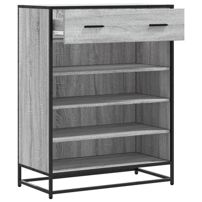 Schuhschrank Eichen-Optik 75x38x97,5 cm Holzwerkstoff Metall