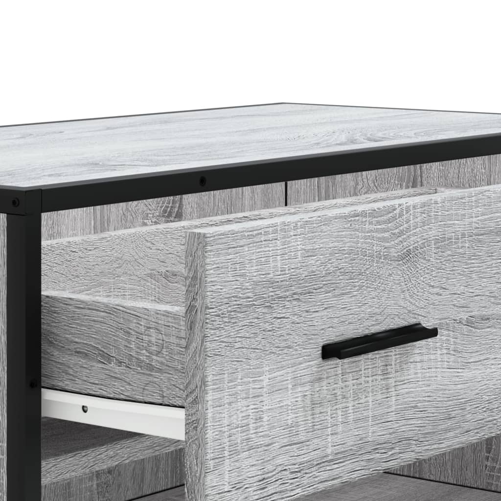 Schuhschrank Eichen-Optik 75x38x97,5 cm Holzwerkstoff Metall