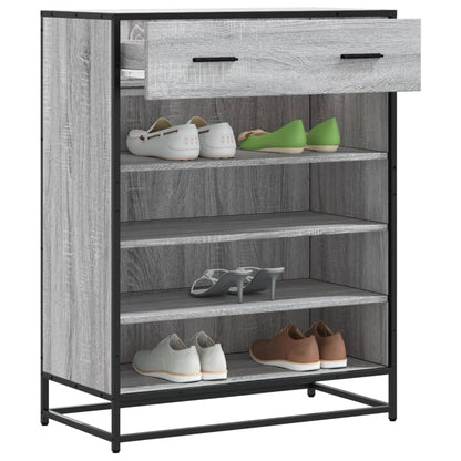 Schuhschrank Eichen-Optik 75x38x97,5 cm Holzwerkstoff Metall
