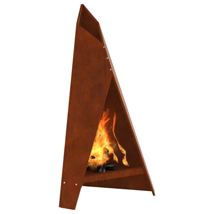 Feuerstelle Schwarz 58 x 40 x 100 cm Stahl