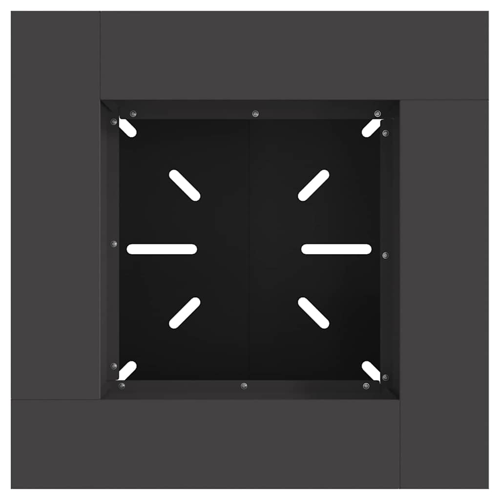 Feuerstelle Schwarz 48 x 48 x 40 cm Stahl