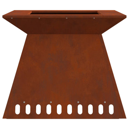 Feuerstelle Schwarz 48 x 48 x 40 cm Stahl