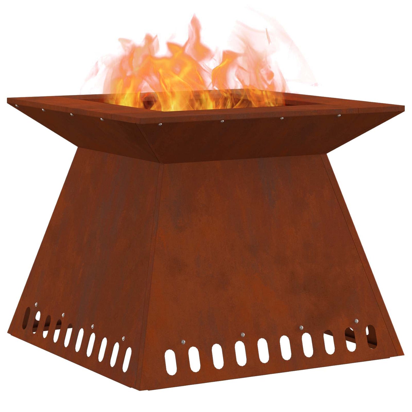 Feuerstelle Schwarz 48 x 48 x 40 cm Stahl
