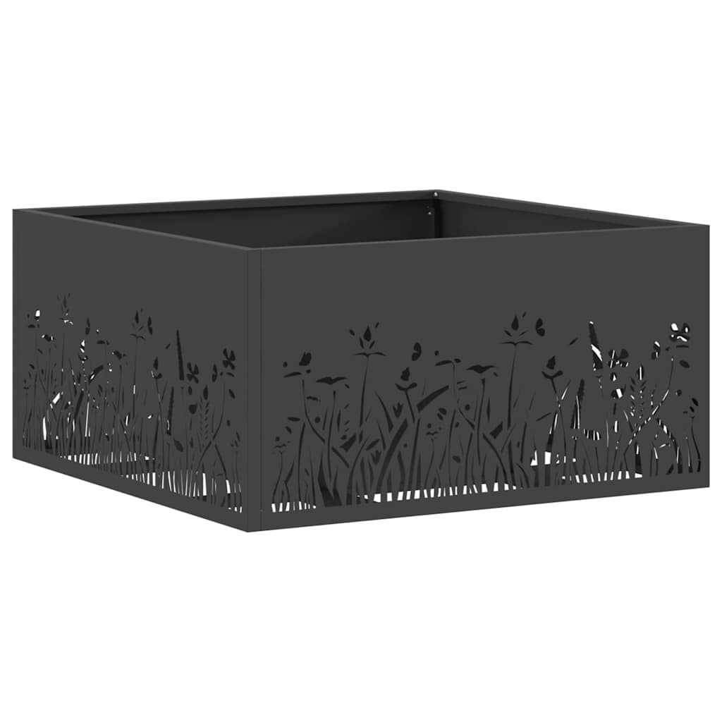 Feuerstelle Schwarz 60 x 60 x 30 cm Stahl
