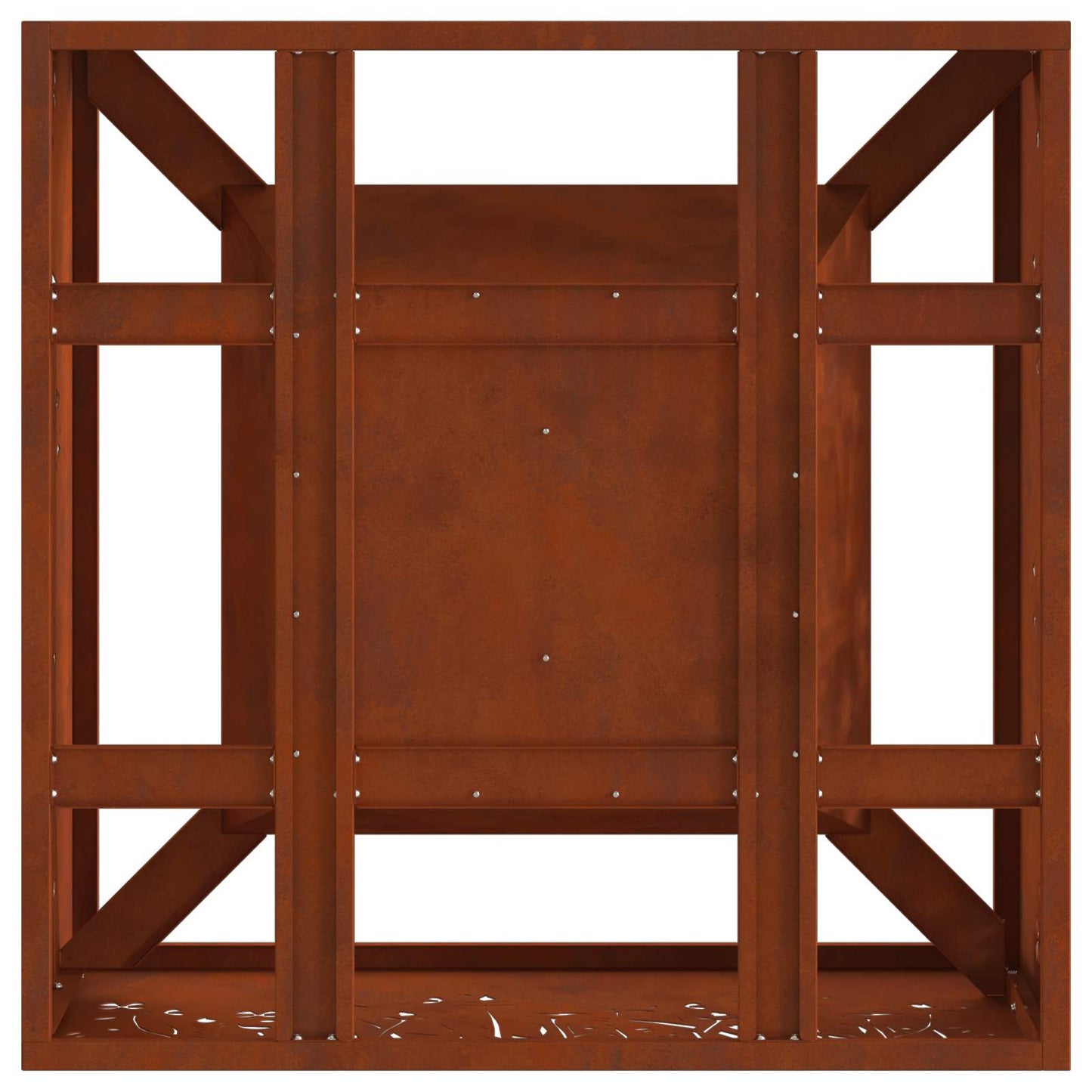 Feuerstelle Schwarz 60 x 60 x 30 cm Stahl