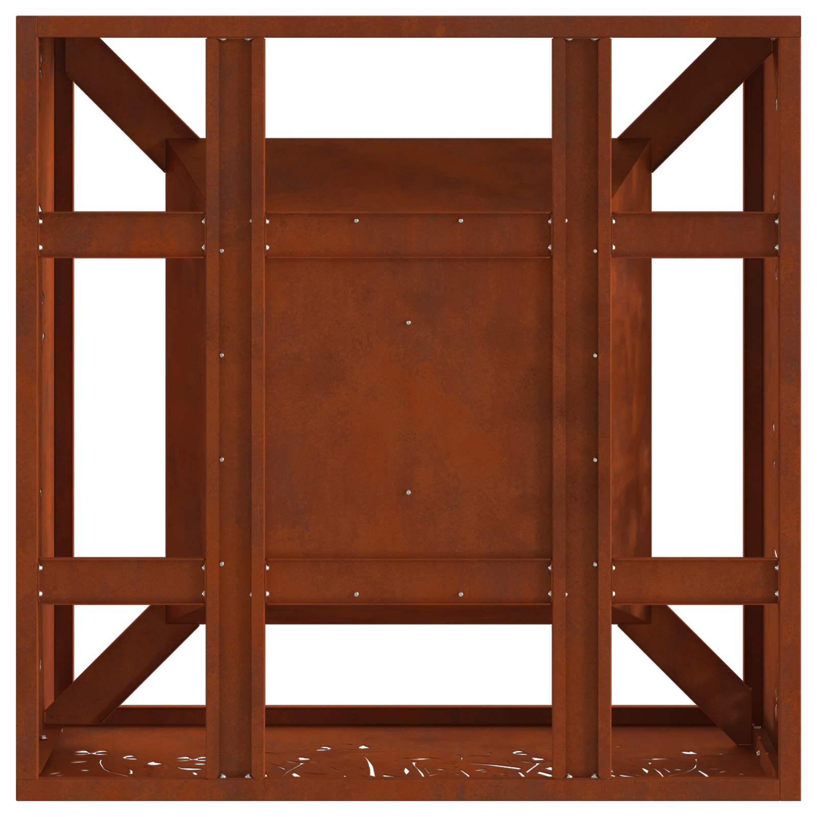 Feuerstelle Schwarz 60 x 60 x 30 cm Stahl