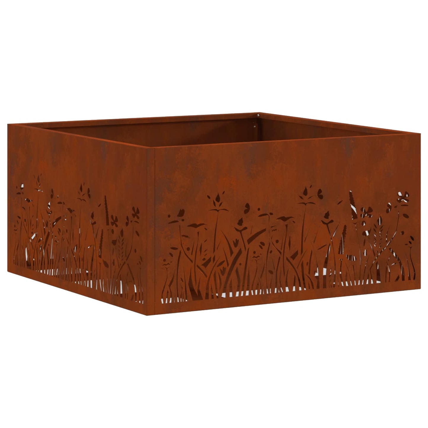 Feuerstelle Schwarz 60 x 60 x 30 cm Stahl