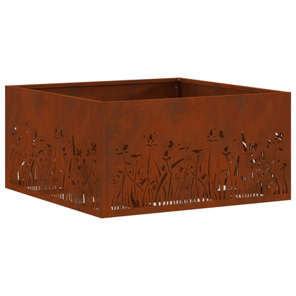 Feuerstelle Schwarz 60 x 60 x 30 cm Stahl