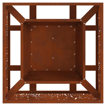 Feuerstelle Schwarz 60 x 60 x 30 cm Stahl