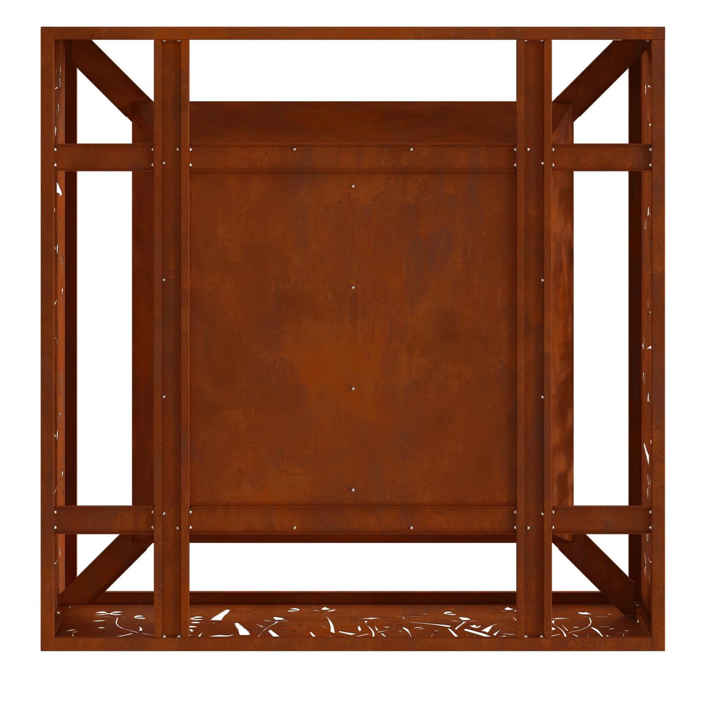 Feuerstelle Schwarz 60 x 60 x 30 cm Stahl