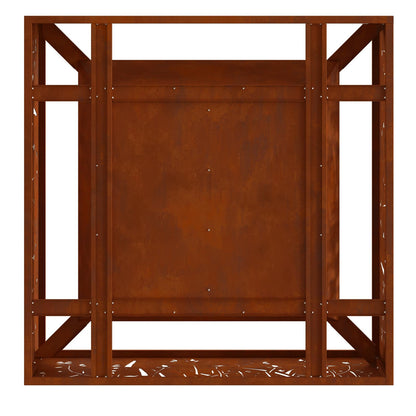 Feuerstelle Schwarz 60 x 60 x 30 cm Stahl