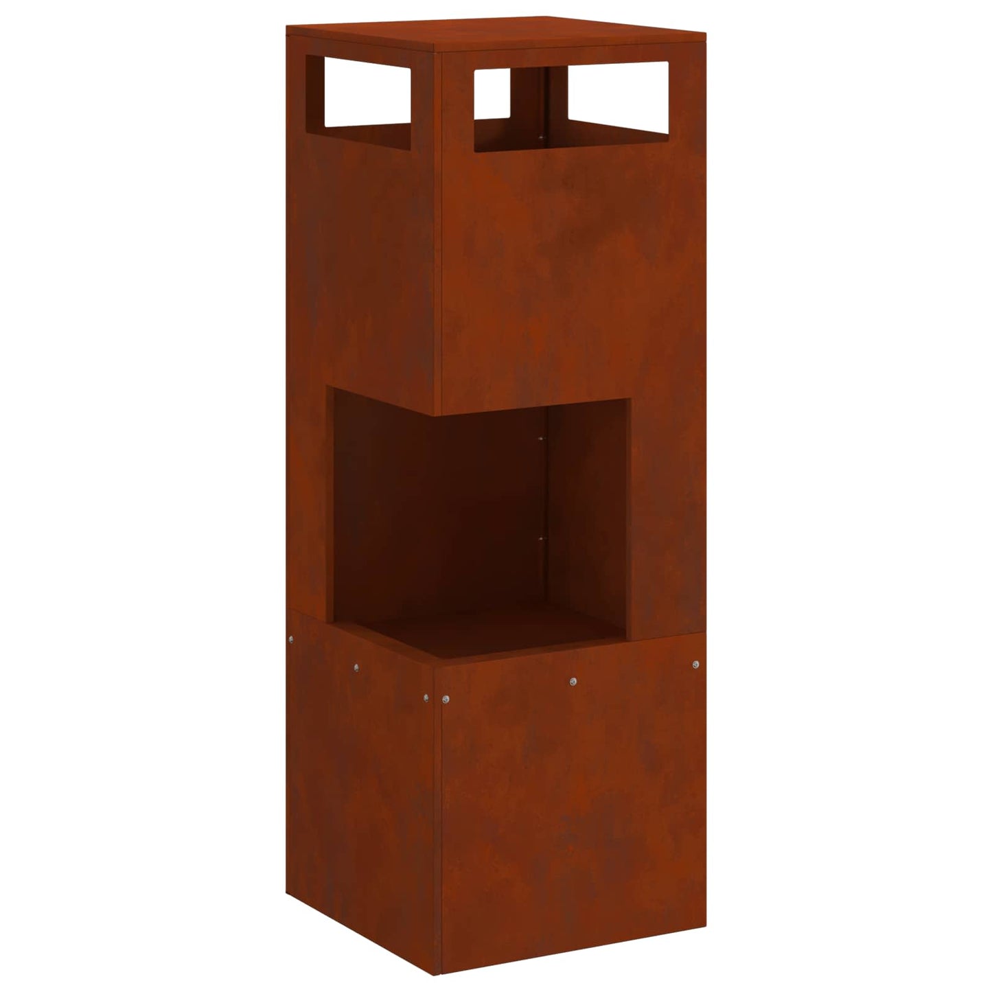 Feuerstelle Schwarz 35 x 35 x 100 cm Stahl