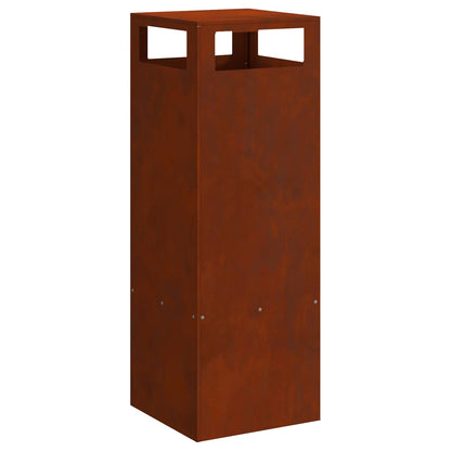 Feuerstelle Schwarz 35 x 35 x 100 cm Stahl