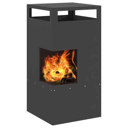 Feuerstelle Schwarz 35 x 35 x 100 cm Stahl