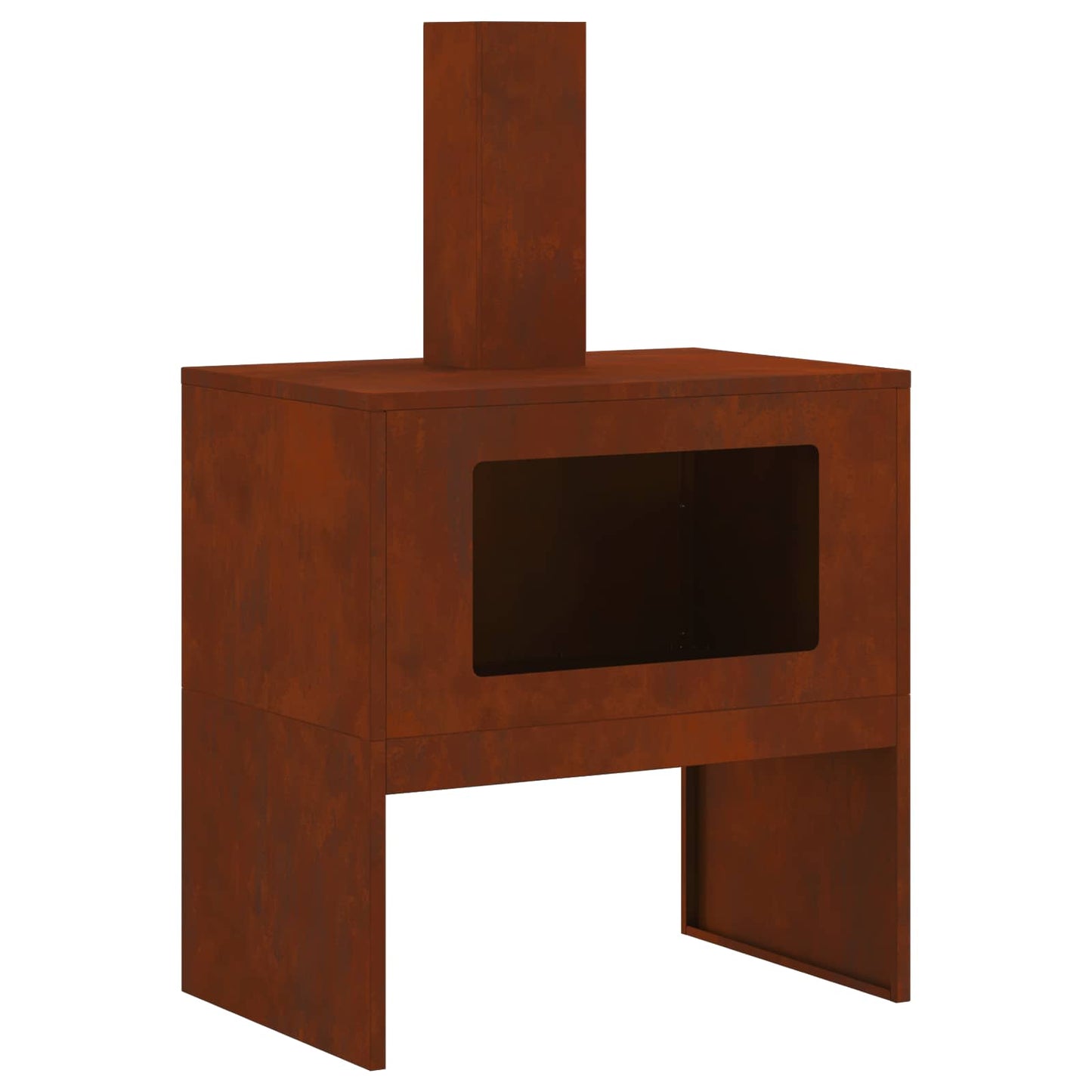 Feuerstelle Schwarz 60 x 40 x 96 cm Stahl