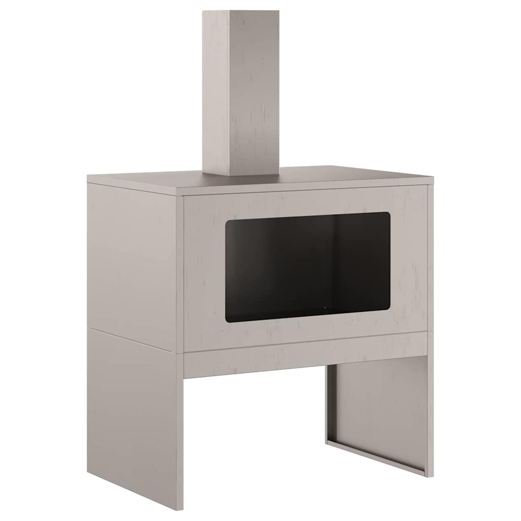 Feuerstelle Schwarz 60 x 40 x 96 cm Stahl