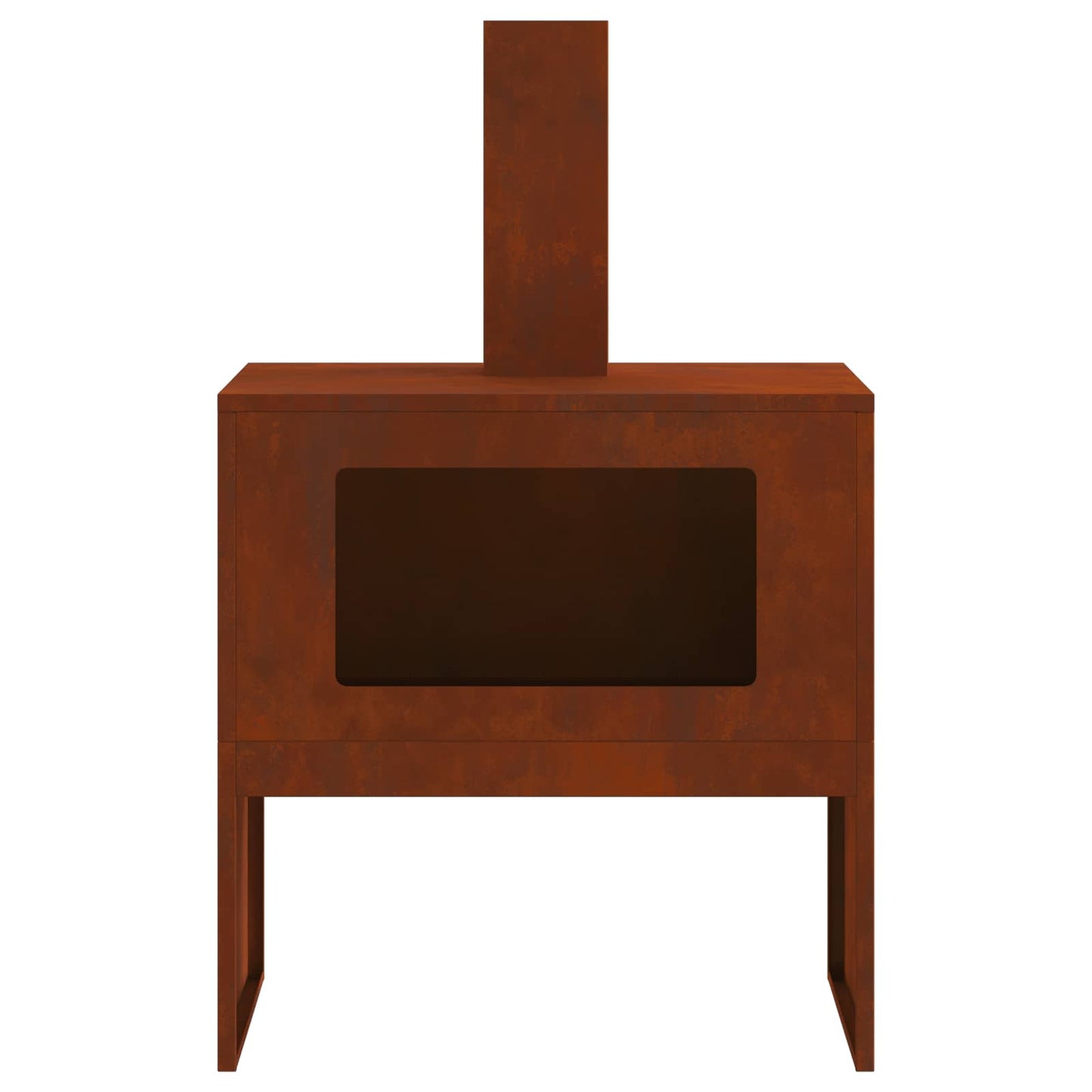 Feuerstelle Schwarz 60 x 40 x 96 cm Stahl