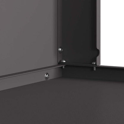 Feuerstelle Schwarz 60 x 40 x 96 cm Stahl