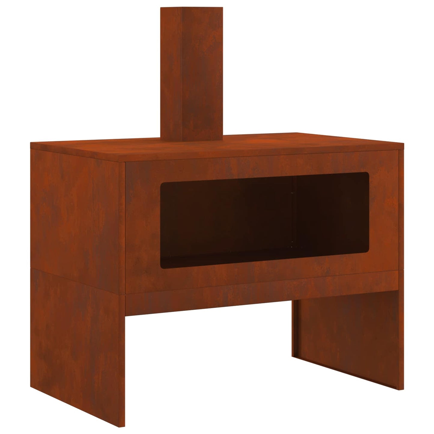 Feuerstelle Schwarz 60 x 40 x 96 cm Stahl