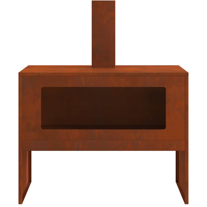 Feuerstelle Schwarz 60 x 40 x 96 cm Stahl
