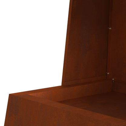 Feuerstelle Schwarz 60 x 35 x 100 cm Stahl