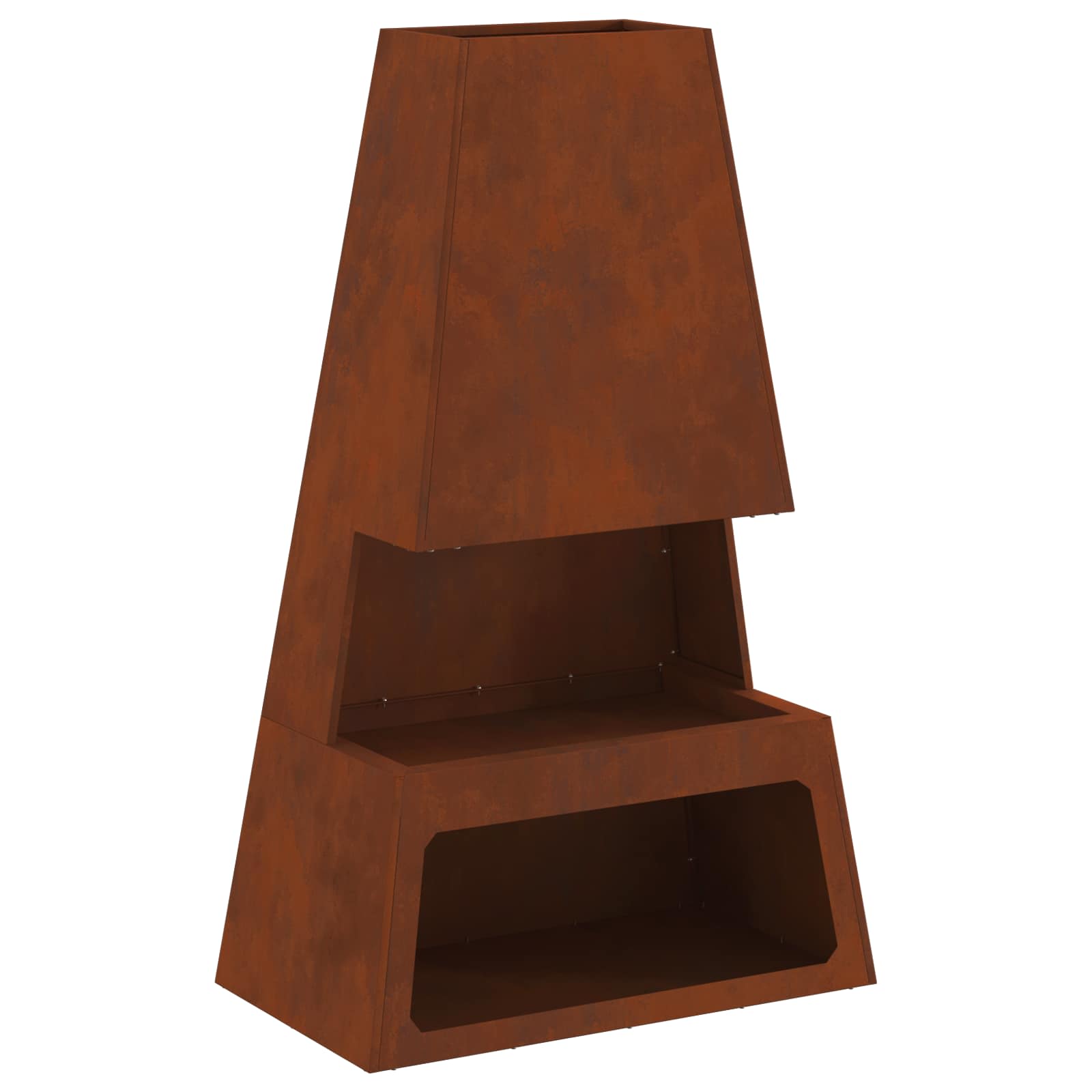 Feuerstelle Schwarz 60 x 35 x 100 cm Stahl