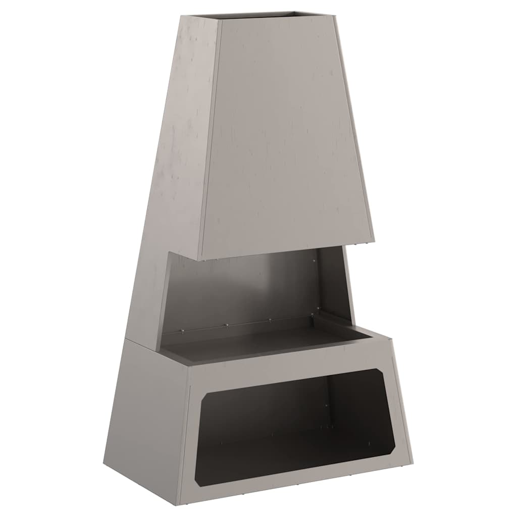 Feuerstelle Schwarz 60 x 35 x 100 cm Stahl