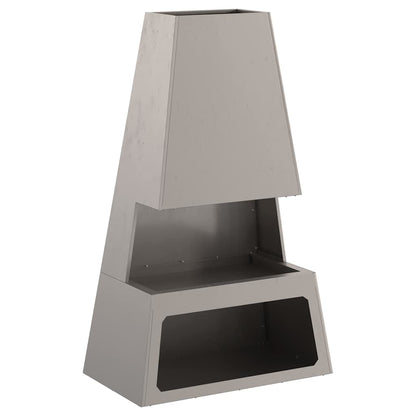 Feuerstelle Schwarz 60 x 35 x 100 cm Stahl