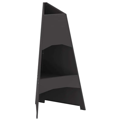 Feuerstelle Schwarz 50 x 50 x 95 cm Stahl